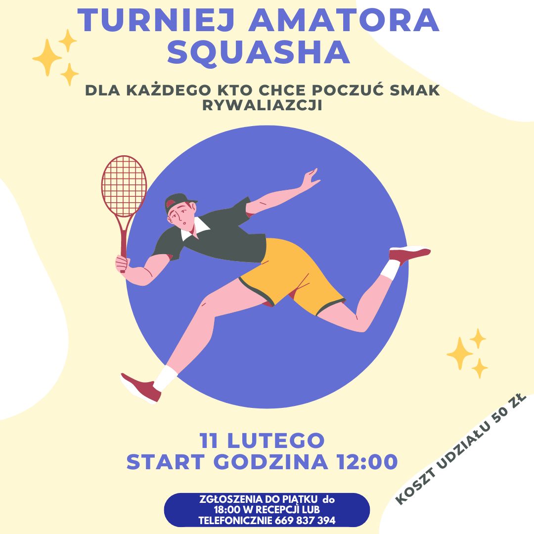 plakat turniej amatora squasha